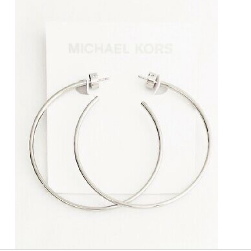 Michael Kors Silver Hoop Earrings 50$